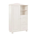 Armoire blanche en bois avec étagères et tiroirs