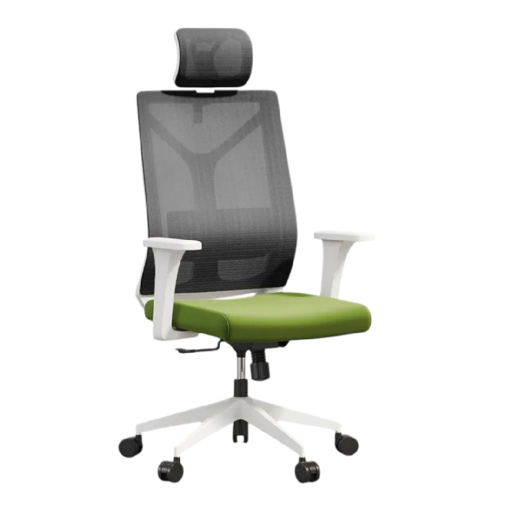 Chaise de bureau ergonomique avec dossier en filet et accoudoirs ajustables