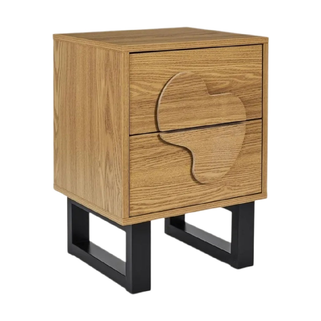 Table de chevet en bois avec design moderne et tiroirs